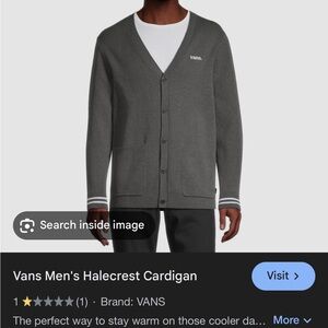 Vans Men's Charcoal Cardigan Sweater